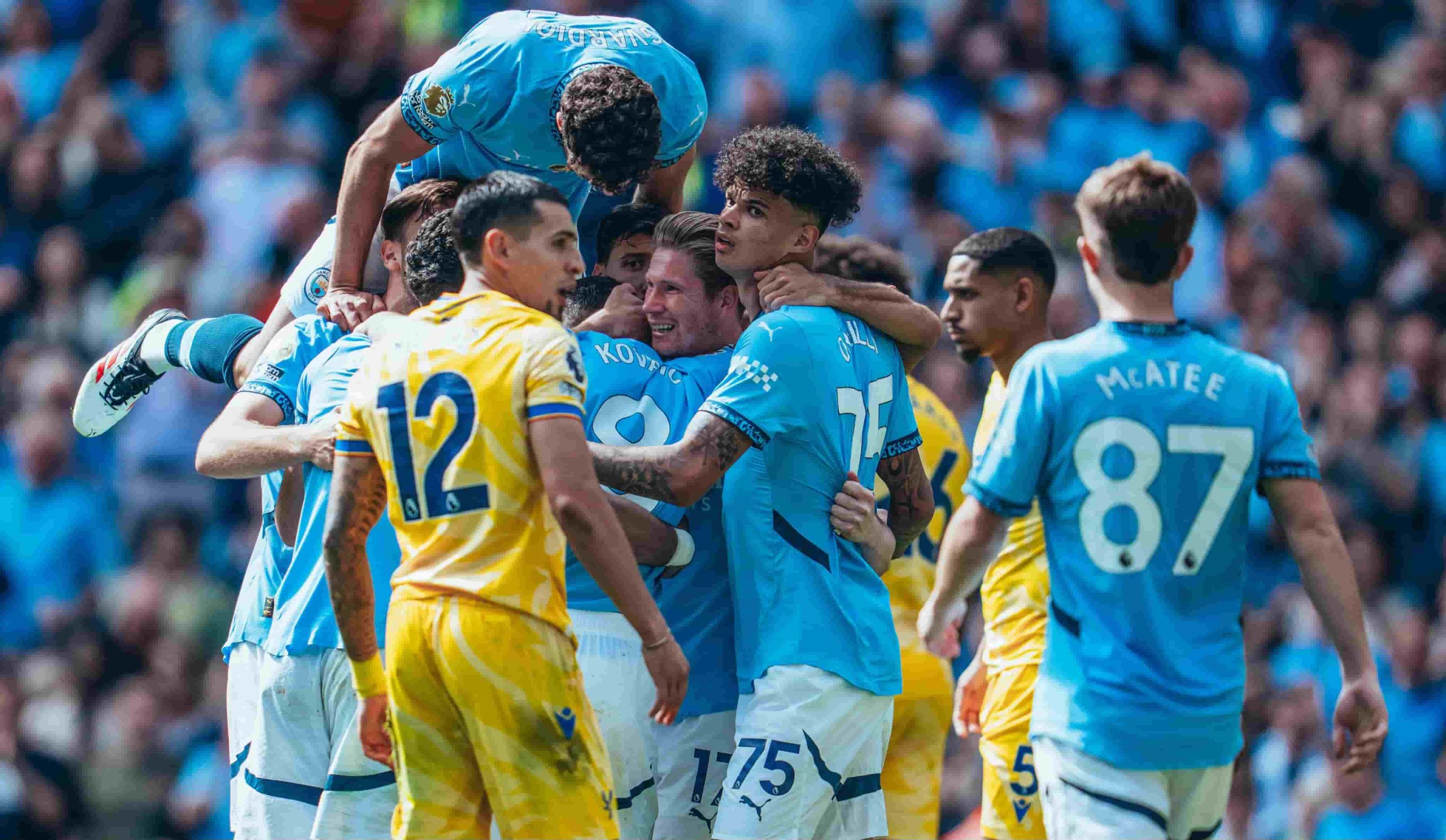 مانشستر سيتي يفوز علي كريستال بالاس بخماسية في الدوري الإنجليزي